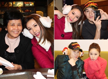 Bao Thy dua me di luu dien cung Duong Trieu Vu hinh anh