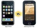 Apple iPhone va Samsung SGH-F700 do suc hinh anh