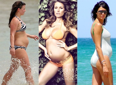 Mot nua cua sao khoe bung bau voi bikini hinh anh