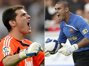 Casillas 'canh giac' voi Valdes hinh anh