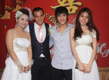 Cong Vinh - Thuy Tien du dam cuoi Dai Dong hinh anh