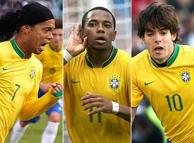 Brazil loai Kaka, Ronaldinho va Robinho hinh anh
