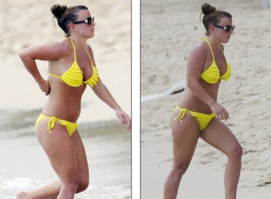 Ba xa Rooney khoe dang tai Barbados hinh anh