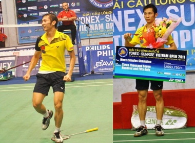 Tien Minh nem vot an mung chuc vo dich giai VN mo rong hinh anh