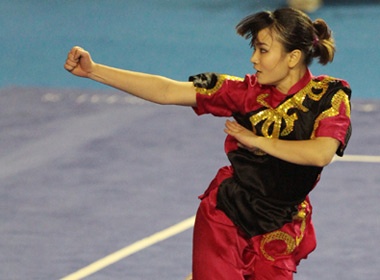 Nhung my nu tren tham dau Wushu SEA Games 26 hinh anh