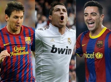 Ronaldo, Messi va Xavi canh tranh Qua bong vang FIFA 2011 hinh anh