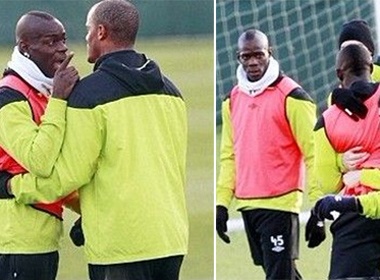 Balotelli 'tung chuong' voi dong doi tren san tap hinh anh