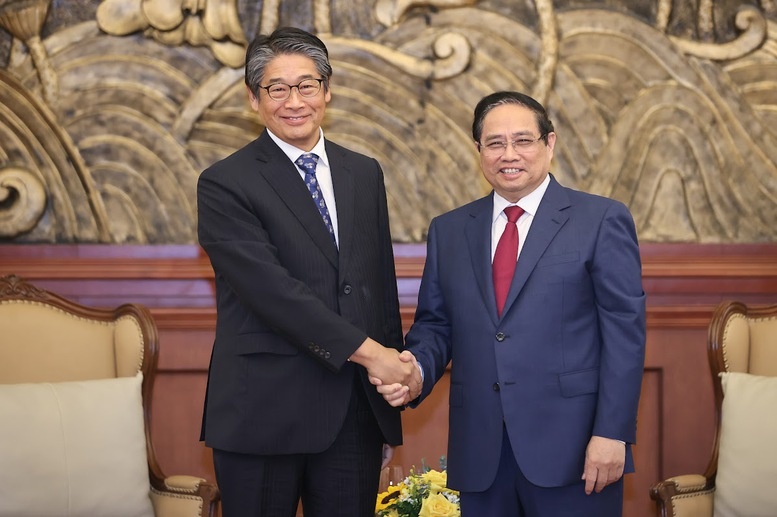 Thu tuong Pham Minh Chinh tiep Dai su Nhat Ban tai Viet Nam hinh anh