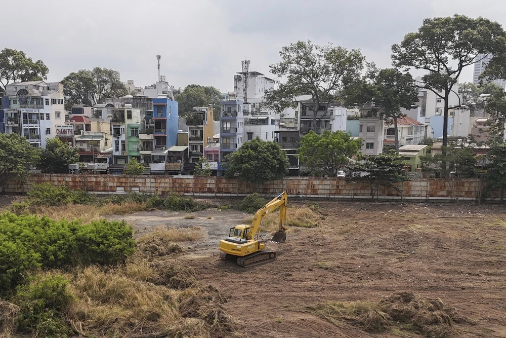 Don dep 'dat vang' trung tam TP.HCM lam vuon hoa Tet hinh anh