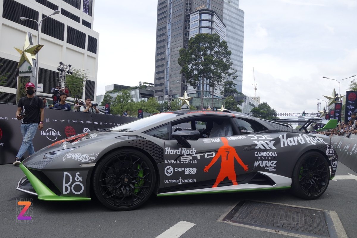 Siêu xe Lamborghini Huracan STO của IShowSpeed tại Gumball 3000