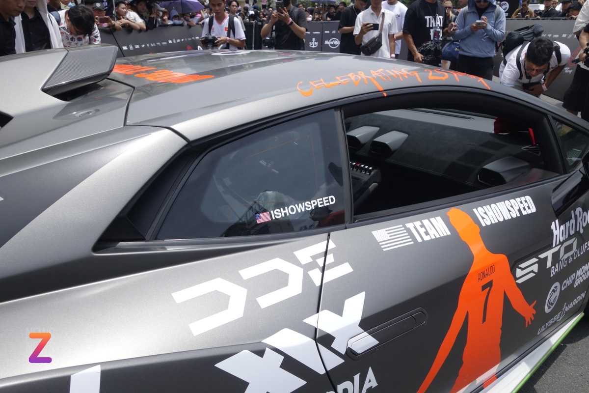 Siêu xe Lamborghini Huracan STO của IShowSpeed tại Gumball 3000