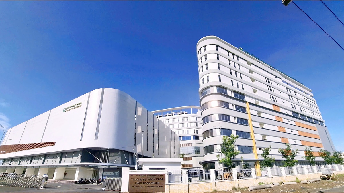 Cơ sở 2 Đại học Y khoa Phạm Ngọc Thạch tại Tân Kiên với thiết kế hiện đại (Nguồn: Znews)