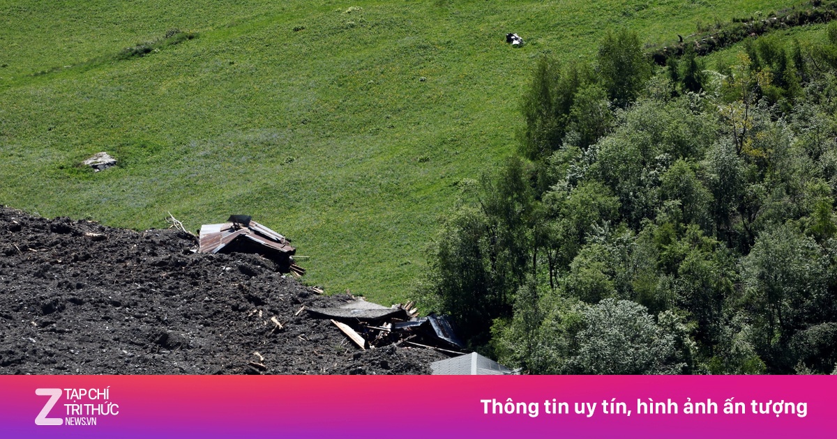 Toàn cảnh sông băng đổ sụp chôn vùi ngôi làng ở Thụy Sĩ