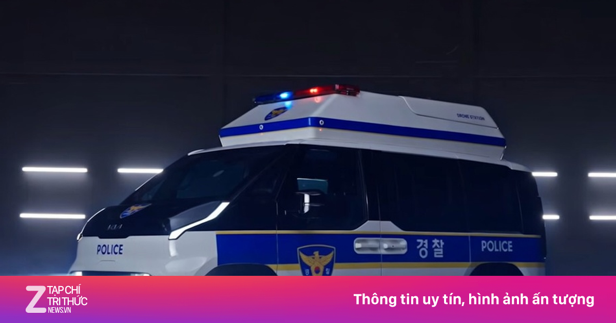 Cảnh sát Hàn Quốc sử dụng xe điện Kia PV5, tích hợp drone và AI