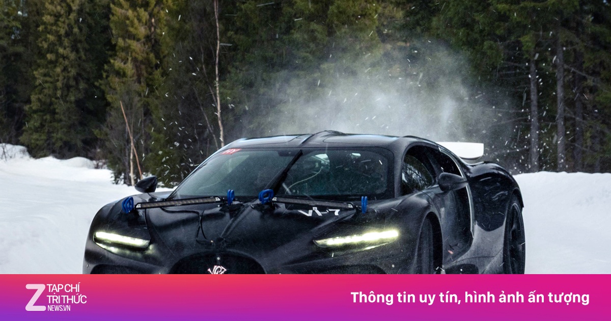 Xem siêu xe Bugatti Tourbillon 'trượt tuyết' tại Thụy Điển