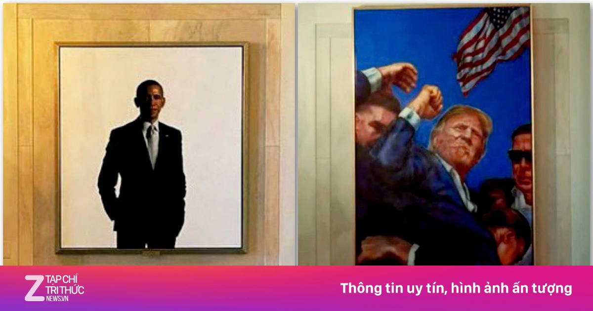 Tranh TT Trump thế chỗ chân dung ông Obama ở Nhà Trắng
