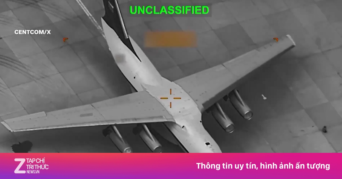 Bộ Tư lệnh Trung tâm Mỹ công bố video phá hủy máy bay quân sự Iran