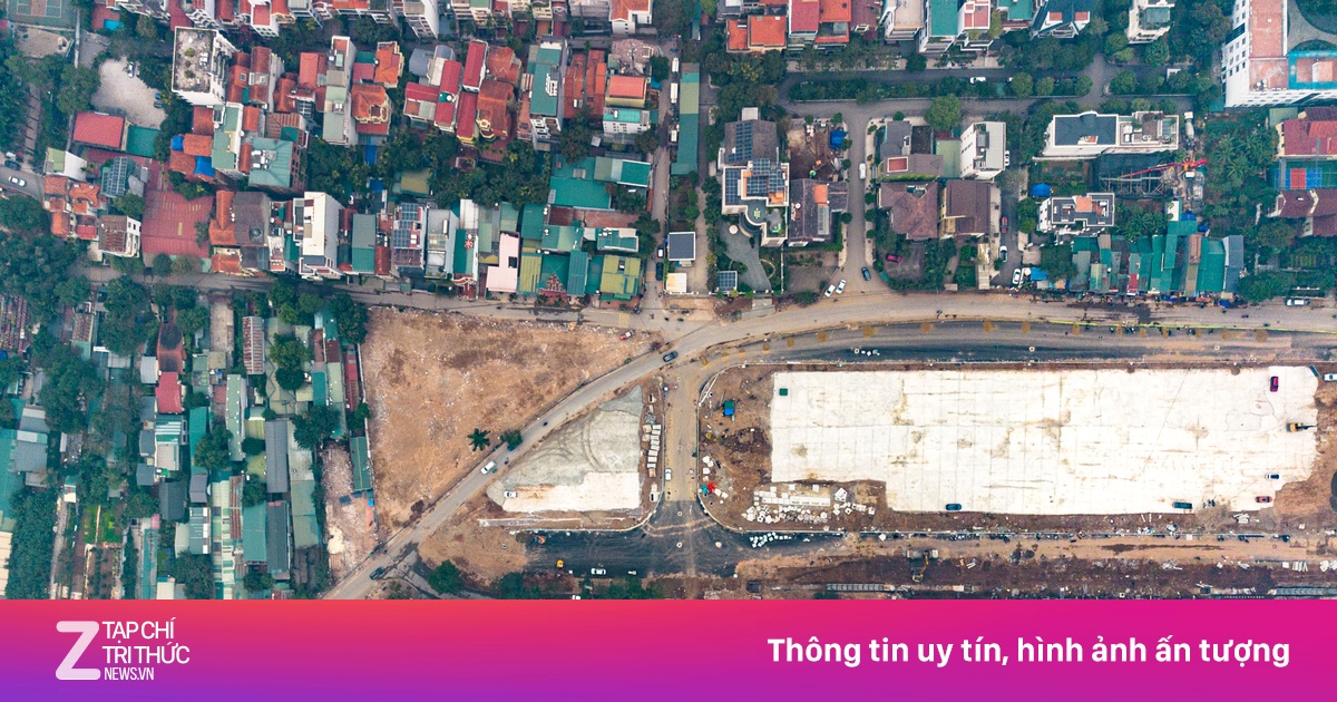 Toàn cảnh tuyến đường rộng hơn 90 m giữa lòng Tây Hồ