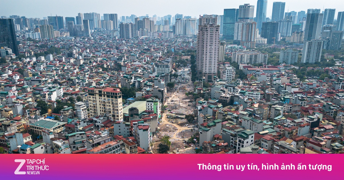 Toàn cảnh công trường Vành đai 2,5 đoạn Cầu Giấy sau giải tỏa mặt bằng