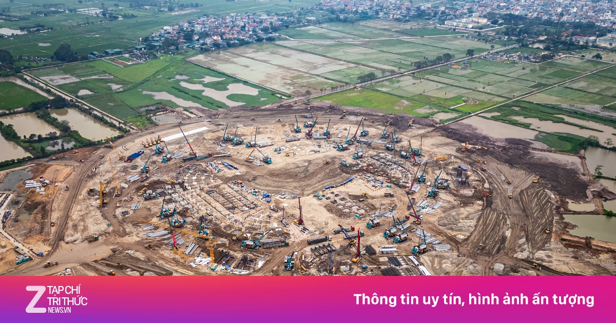 Toàn cảnh sân vận động lớn bậc nhất thế giới sau 3 tháng khởi công