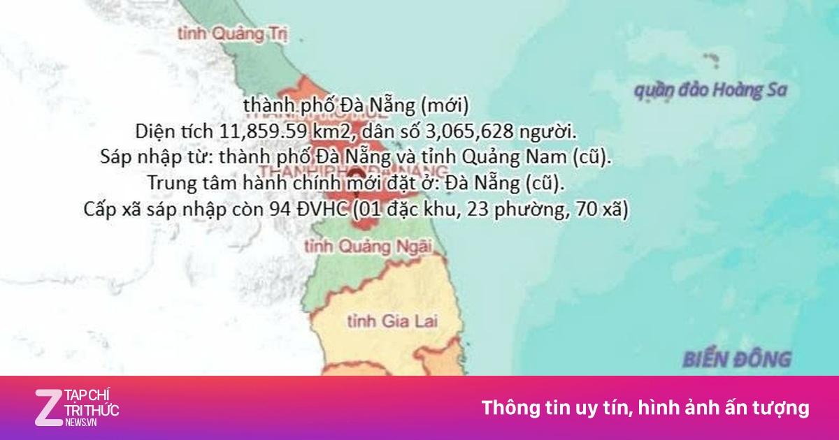 Bản đồ số tra cứu 94 xã phường, dịch vụ công ở Đà Nẵng sau sáp nhập