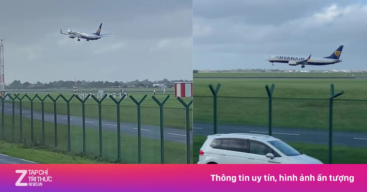 Máy bay hạ cánh bất thành giữa gió bão giật 145 km/h