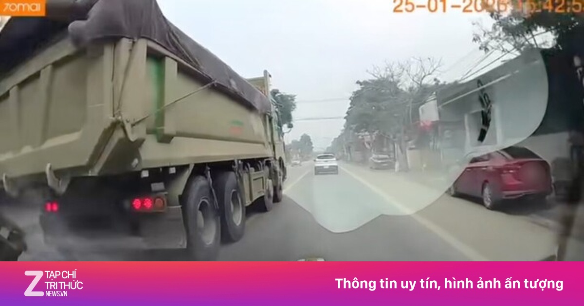 Bị phản ánh qua mạng xã hội, tài xế xe tải đi sai làn bị phạt 6 triệu