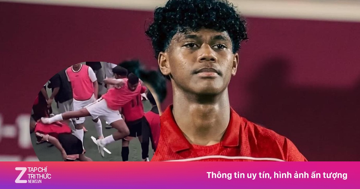 Cầu thủ Indonesia gây chấn động với cú đá kung-fu nguy hiểm sau trận đấu