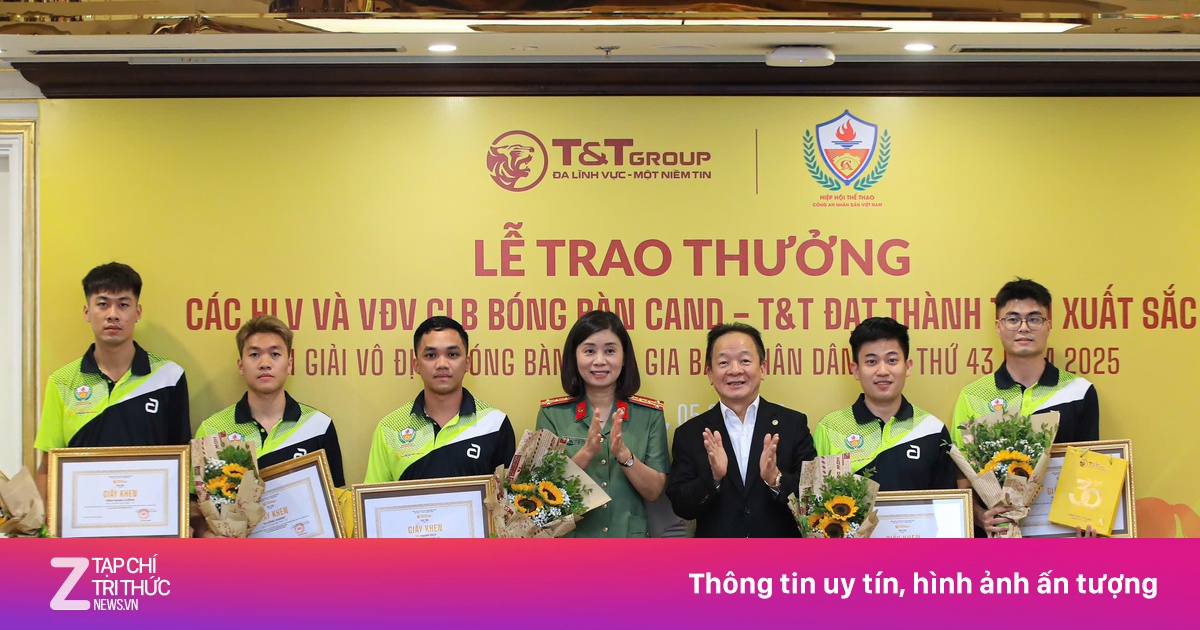 Bóng bàn CAND-T&T nhận thưởng lớn