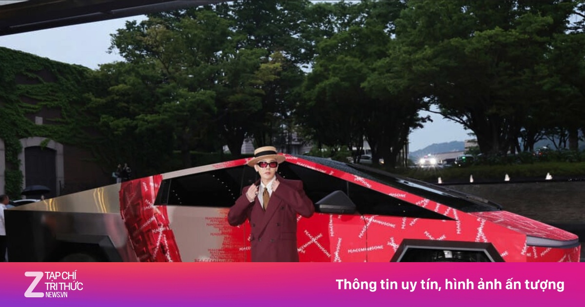 G-Dragon 'nhuộm đỏ' Tesla Cybertruck