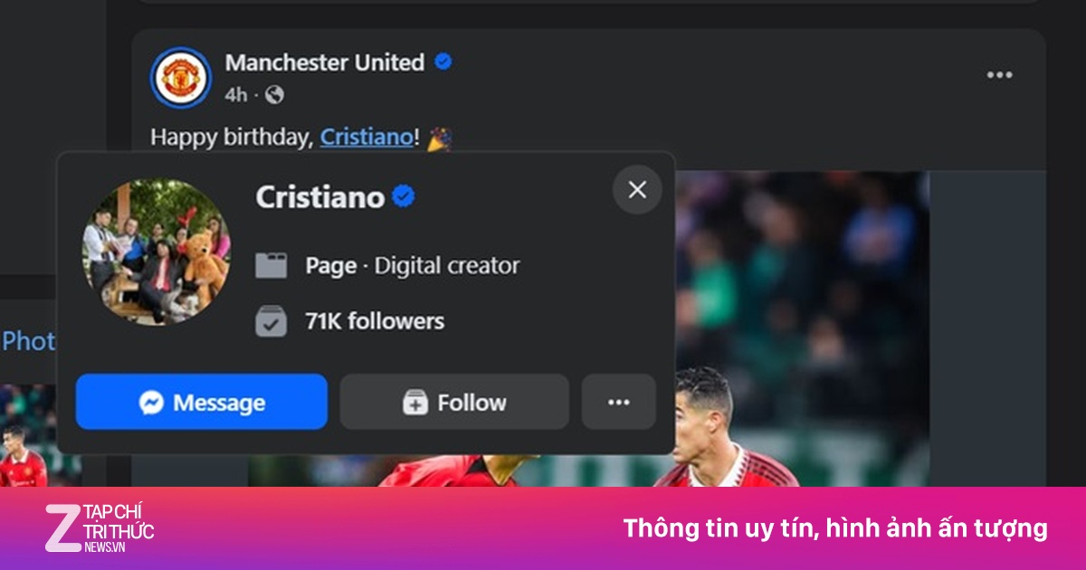 MU chúc mừng sinh nhật Ronaldo nhưng 'nhầm' người