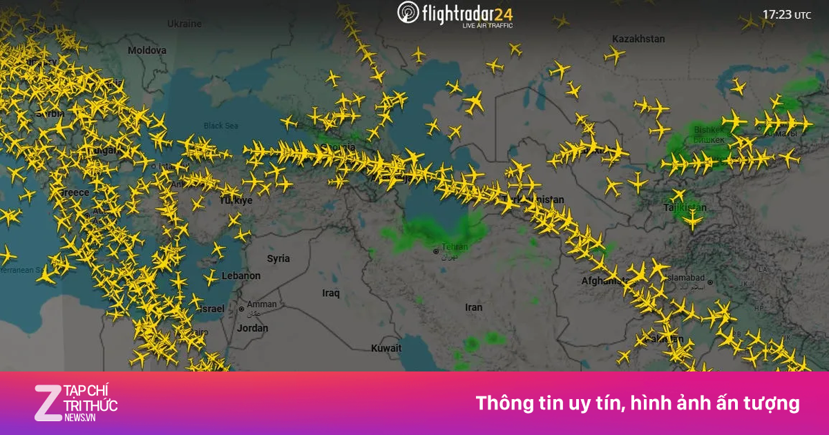 Khoảng trống mênh mông trên bầu trời Trung Đông