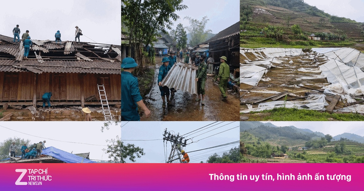 Mưa đá, dông lốc làm tốc mái 244 ngôi nhà ở Lào Cai