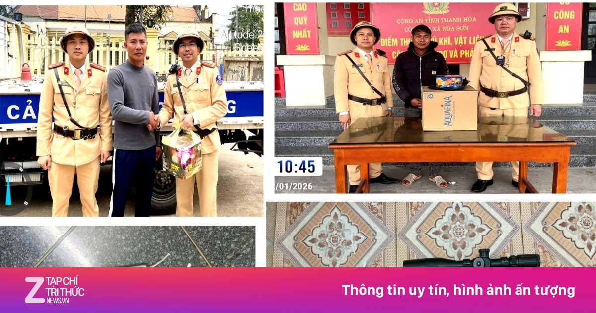 Người dân giao nộp nhiều vũ khí, pháo nổ cho Công an tỉnh Thanh Hóa