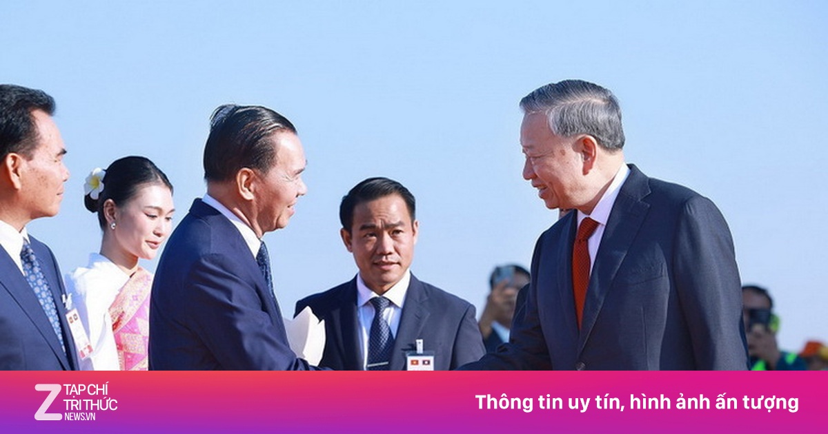 Tổng Bí thư đến Vientiane, bắt đầu thăm Lào