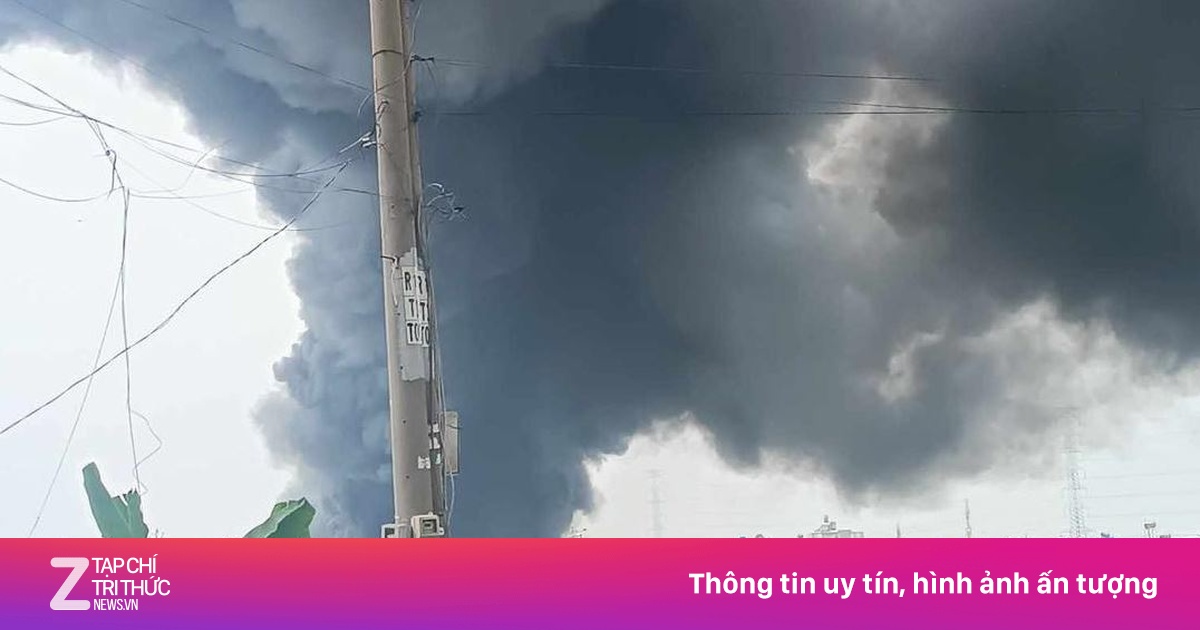 Cháy lớn kho phế liệu tại TP.HCM, khói đen ngùn ngụt bao trùm khu vực