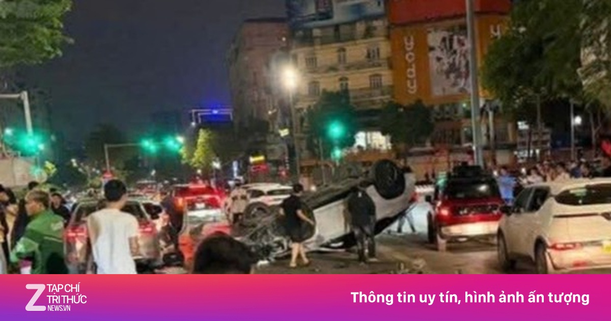 Hà Nội: Tài xế buồn ngủ gây tai nạn liên hoàn nghiêm trọng trên phố Trung Kính