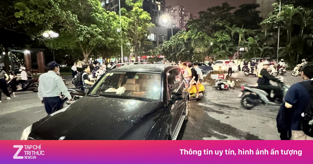 Tài xế Mercedes vi phạm nồng độ cồn gây tai nạn liên hoàn ở Hà Nội
