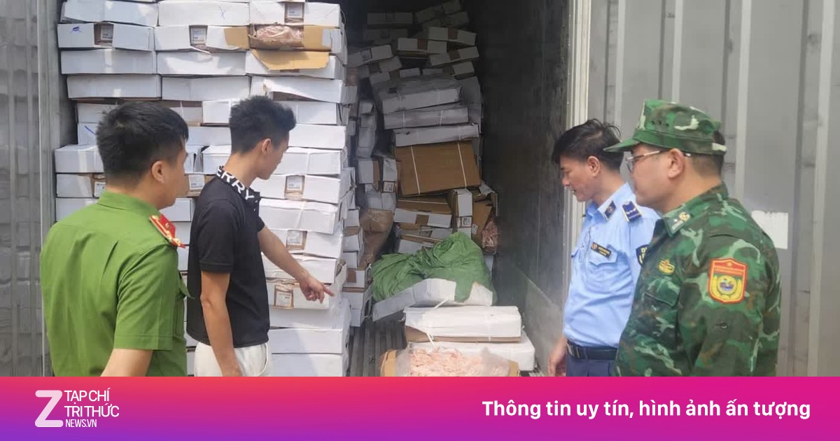Bắt giữ gần 26 tấn thực phẩm đông lạnh không rõ nguồn gốc
