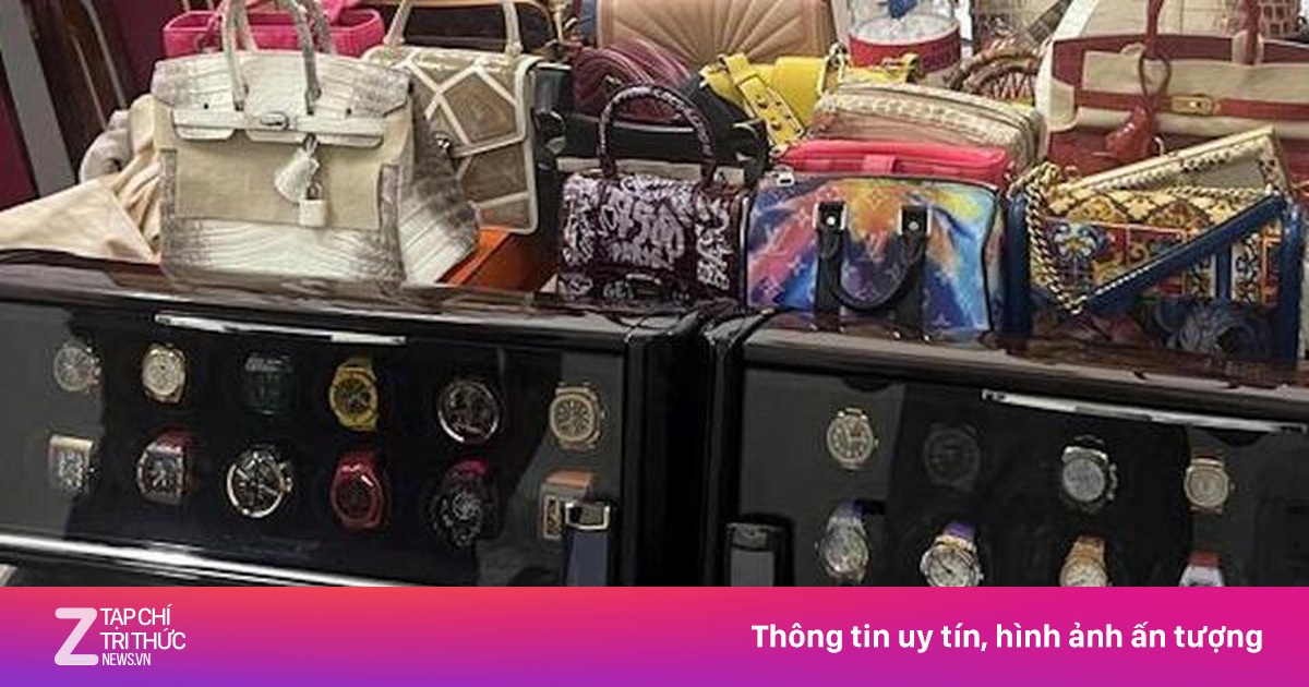 Thu giữ 33 túi xách hàng hiệu, vàng, đồng hồ xa xỉ chỗ bạn gái Mr Pips