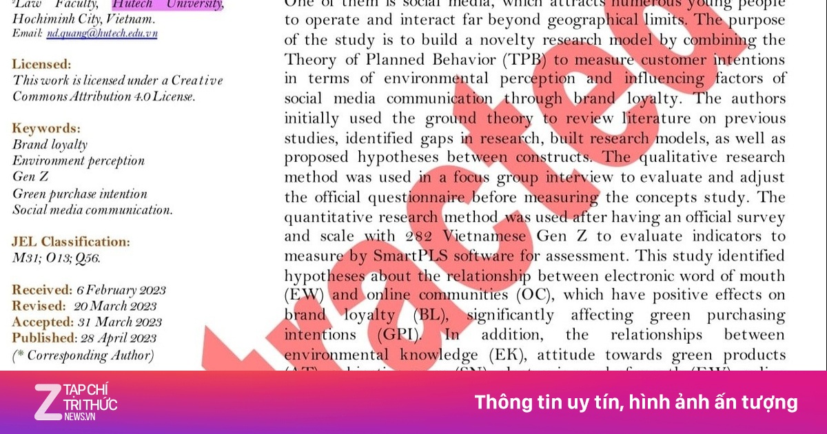 Giảng viên Việt Nam bị gỡ bài báo khoa học vì không ghi tên sinh viên