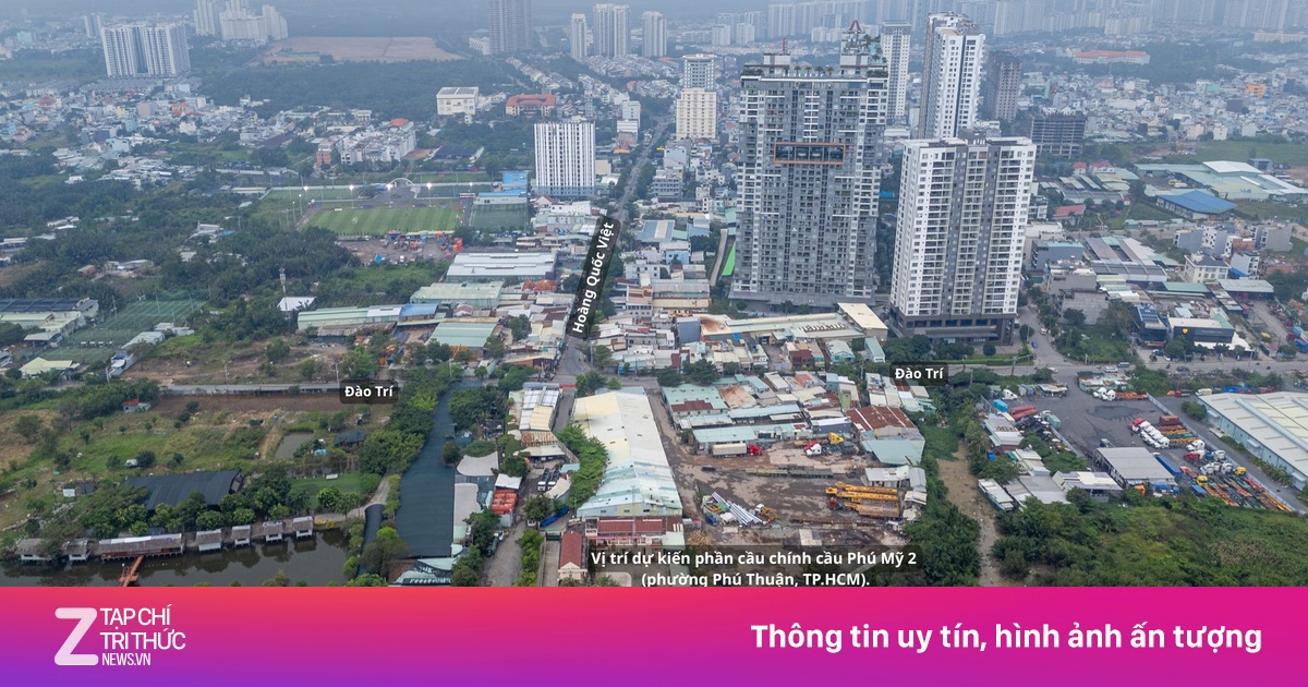 Kiến trúc nút giao vòng xoắn 2 tầng độc đáo của cầu Phú Mỹ 2