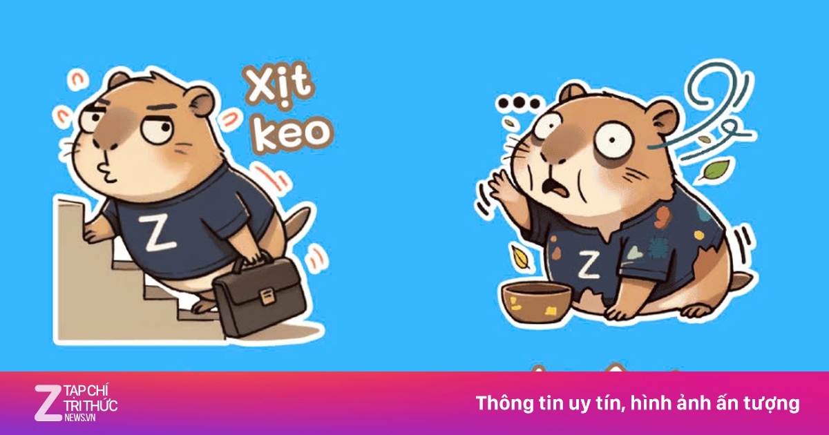 Cả 'vũ trụ Capybara' thu bé lại bằng bộ sticker Zalo