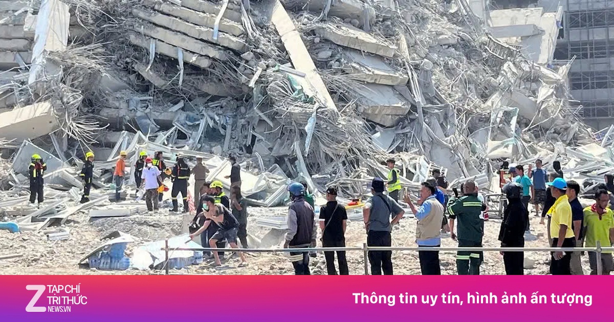 Động đất khiến 43 công nhân mắc kẹt trong tòa nhà đổ nát ở Bangkok