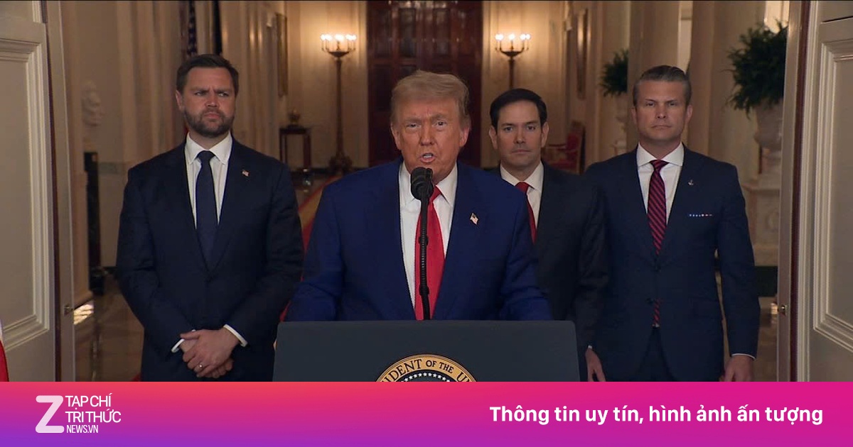 Tổng thống Trump tuyên bố xóa sổ 3 cơ sở hạt nhân của Iran