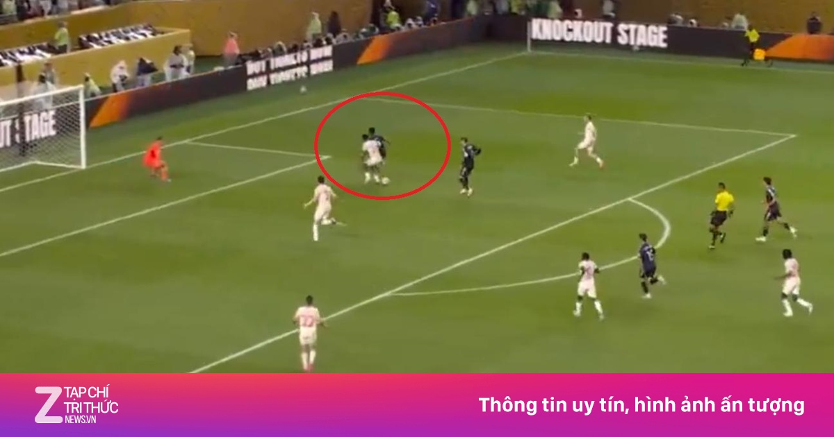 Vinicius tái hiện cú giật gót kinh điển của Guti