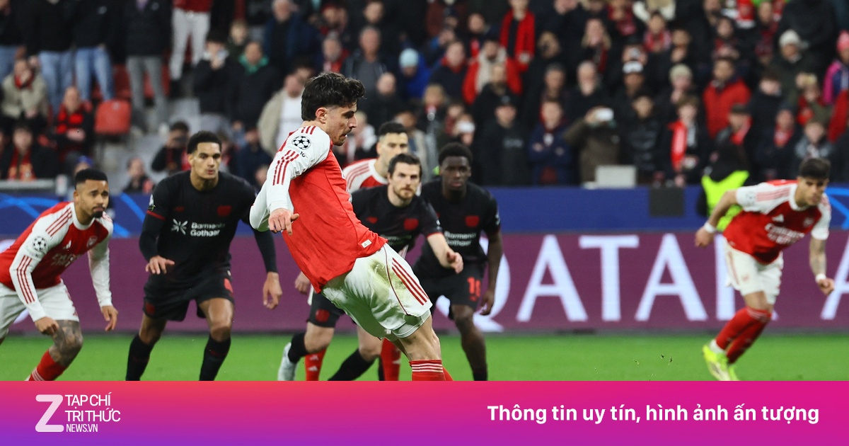 Quả phạt đền muộn của Havertz giúp Arsenal cầm hòa Leverkusen