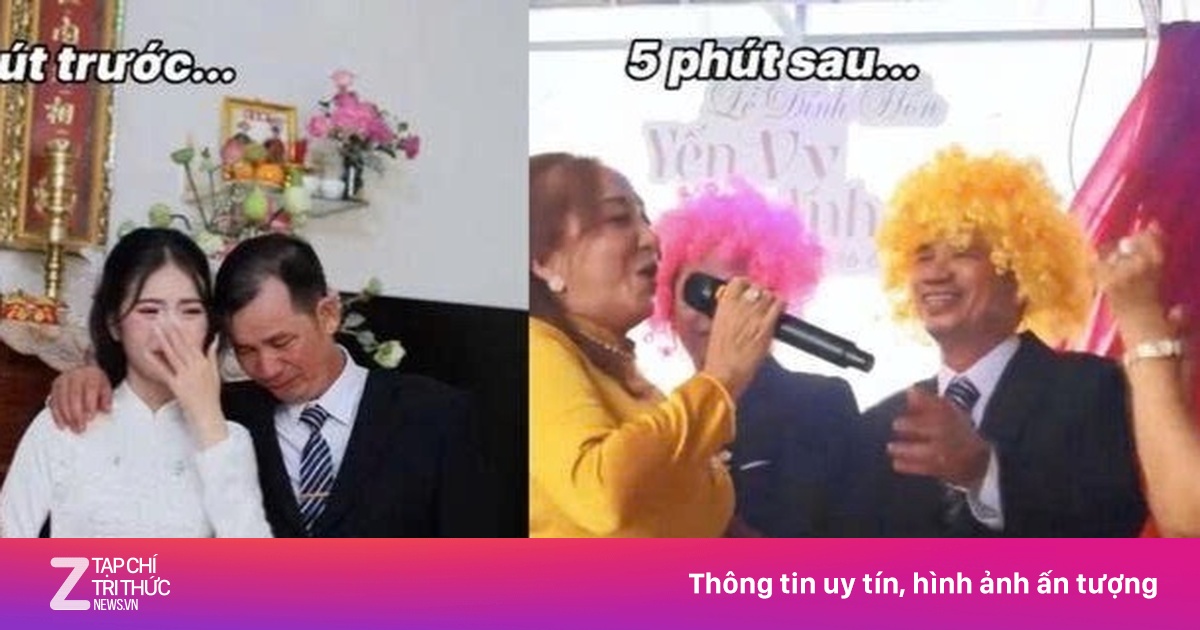 Bố cô dâu vừa khóc sụt sùi đã 'quẩy cực sung' gây bão mạng xã hội