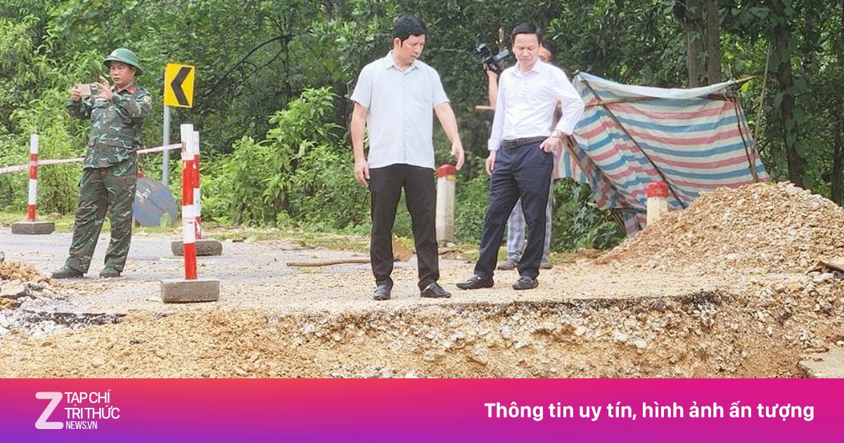 Đóng đường do sụt trượt nghiêm trọng trên quốc lộ 16 ở Nghệ An - Xã hội ...
