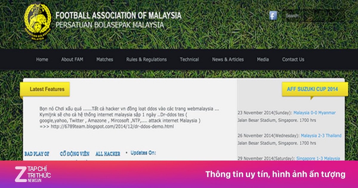 Vff Website Website VFF 'sập': Chưa thể khẳng định do hacker tấn công | Znews.vn